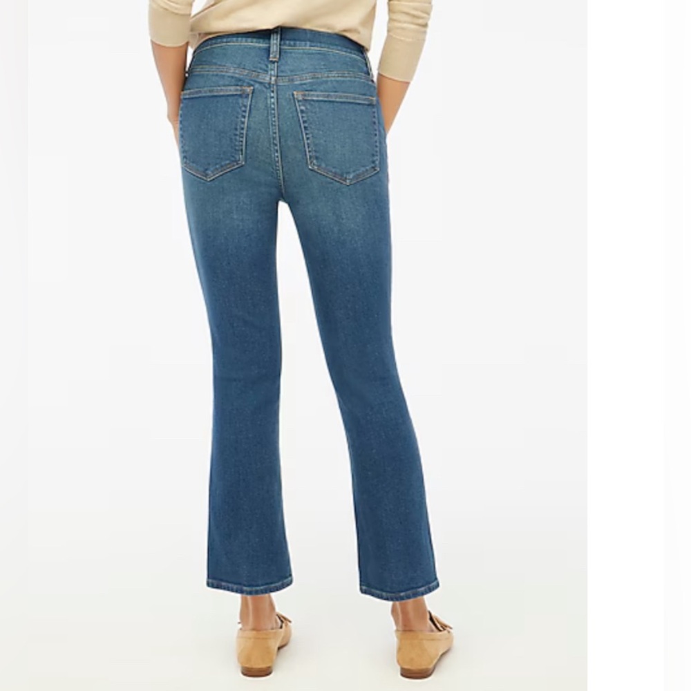 J Crew Flare Mid Rise Flare Crop Jean All Day Stretch 28
